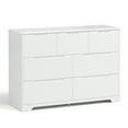 thumbnail image 6 of Aiho 7-Drawer Dresser for Bedroom, 47.2-Inch Wide Engineered Wood Storage Chest for Clothes and Holiday Essentials, Recessed Pulls, Anti-Tip Kit, White, 6 of 11