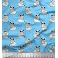 thumbnail image 1 of Soimoi Rayon Crepe Fabric Pug Dog Print Sewing Fabric Yard 46 Inch Wide, 1 of 3