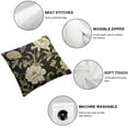thumbnail image 4 of Nawypu  Throw Pillow Cover Retro Floral Vintage Style Peony Spring Summer Wildflowers Leaves Oriental Square Pillow Case Cushion Cover for Home Car Decorative 2pcs, 4 of 6