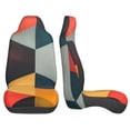 thumbnail image 3 of Sikiie Geometric Cube Pattern Art Car Seat Protector 2 Pack Car Seat Cushion Mat, Car Seat Covers for SUV, Truck, Van, 3 of 7