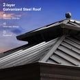 thumbnail image 4 of PURPLE LEAF 11' X 15' Outdoor Hardtop Gazebo Patio Wide Aluminum Frame Metal Double Roof with Heavy Duty Netting and Curtains for Permanent Hard Top Pavilion Screen, Navy Blue, 4 of 9