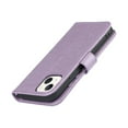 thumbnail image 4 of Dteck Case For iPhone 13,360 Protection Shockproof Magnetic Flip PU Leather Wallet with Wrist Strap Stand Cover.For iPhone 13,Purple, 4 of 7