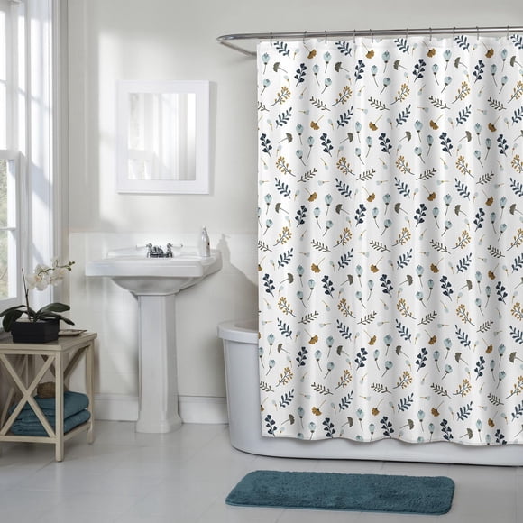 Hometrends Light Weight Decorative Fabric Shower Curtain, Assorted Designs