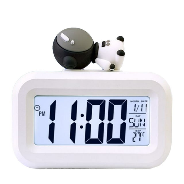 Reloj despertador digital Jadeshay reloj electrónico Alarma pantalla LED dibujos animados