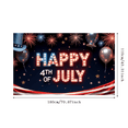 thumbnail image 3 of Firework Design Independence Day Celebration Banner Decorative Balloons Patriotic Theme Stars and Stripes Happy Fourth of July for Outdoor Party National Holiday Event Festive Gathering, 3 of 7