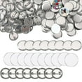 thumbnail image 1 of 600 Pcs Blank Button Making Supplies 25mm/1inch Back Button Pin Making Kit Metal Badge Parts For Bu, 1 of 5