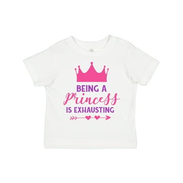 Inktastic Being a Princess is Exhausting, Crown, Hearts Girls Toddler T-Shirt