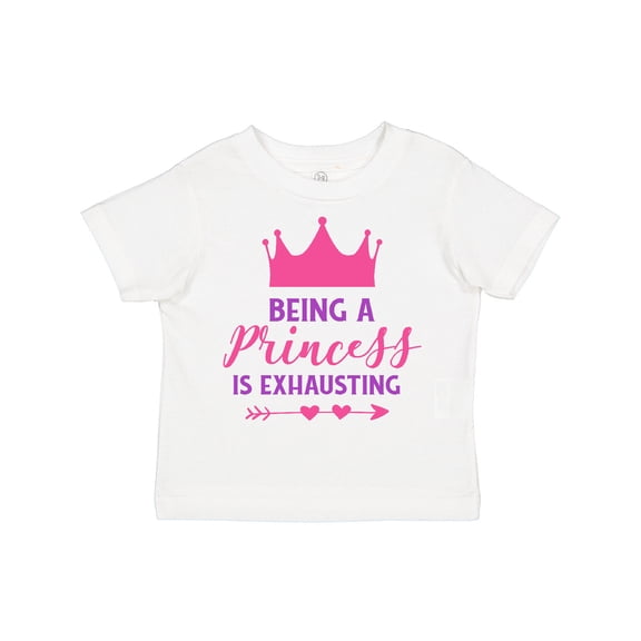 Inktastic Being a Princess is Exhausting, Crown, Hearts Girls Toddler T-Shirt