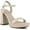 Ivory Patent, variant on Womens VALLENTINA Open Toe Dressy Ankle Strap