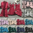 thumbnail image 5 of CHUANK 2024 Pyjamas pour Femmes Ensemble de Pyjama en Soie Ensemble de Pyjama en Satin de Soie pour Femmes Camisole Haut Nuisette Dentelle Peignoir de Nuit Tenue de Nuit Ensembles de Peignoirs, 5 of 5