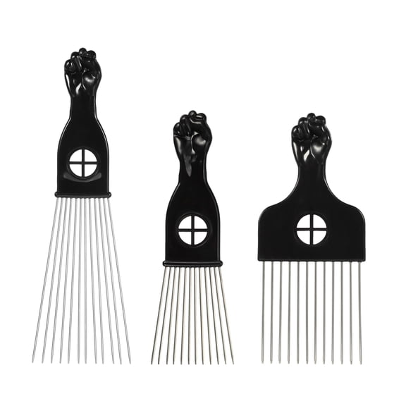 Unique Bargains 3pcs Metal Hair Comb Set for Curly and Thick