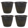thumbnail image 3 of Sunnydaze Anjelica 24" x 24" x 20" Round Sable Polyresin Outdoor Planter Pot 4-Count, 3 of 15