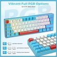 thumbnail image 5 of LexonElec T60PRO Backlit Wired 60% Mechanical Gaming Keyboard, White, 5 of 9