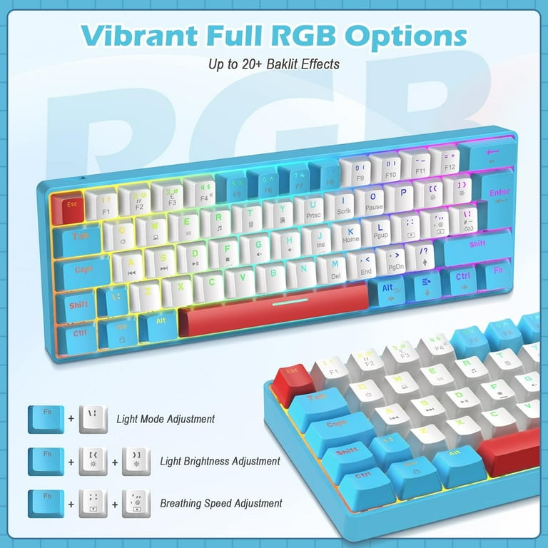 ZIYOU LANG T60PRO 60% Mechanical Keyboard and Mouse Combo, RGB