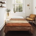 thumbnail image 4 of Farmhouse Burnt Orange Brown Large Tapestry for Bedroom Wall Hanging Tapestry, Vintage Wooden Striped Ceiling Backdrop Tapestries Poster Blanket Wall Decor for Teens Room Living Room Dorm 85" x 90", 4 of 8