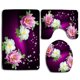 thumbnail image 1 of Juego de alfombras de baño ABPHQTO de 3 piezas Peonías rosadas, 1 of 2
