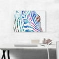 thumbnail image 2 of ARTCANVAS Colorful Zebra Painted Home decor Canvas Art Print - Size: 26" x 18" (1.50" Deep), 2 of 9