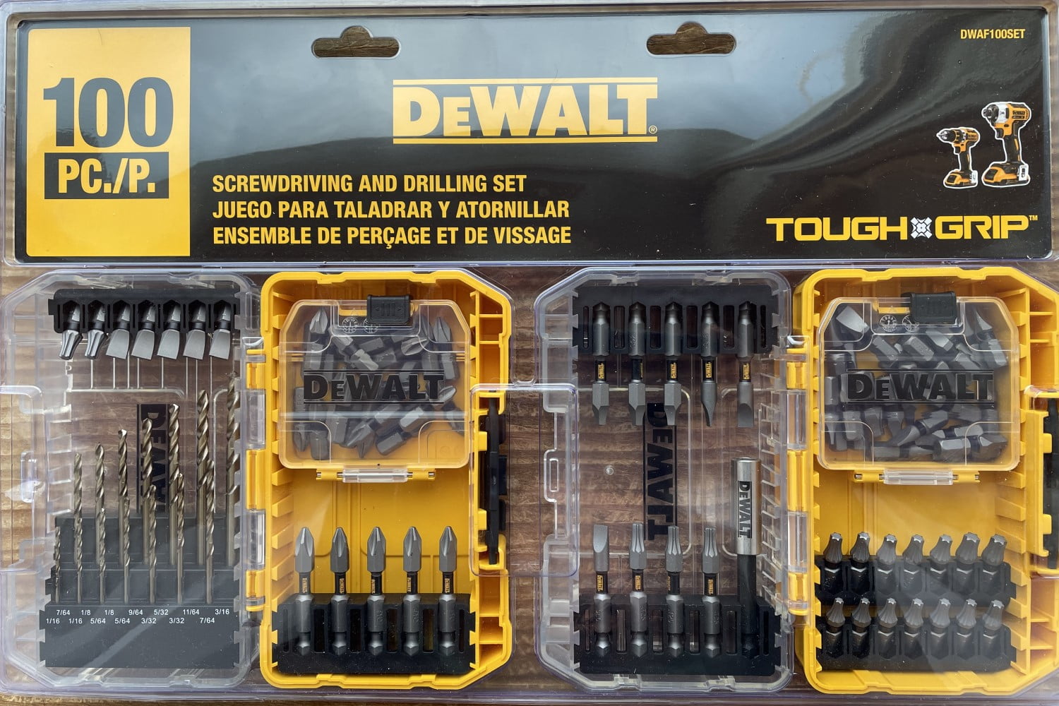 DEWALT DW1354 14-Piece Titanium Pilot Point Drill Bit Set 