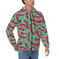 thumbnail image 4 of Zip Up Hoodies for Men - red Chili Long Sleeve Comfrt Men'S Fashion Hoodies & Sweatshirts, Jackets for Men Hoodies Pullover Clothing Clothes with Pouch, 4 of 5
