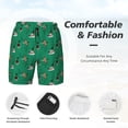 thumbnail image 3 of Naloa Duck Mallard Flying Pose Print Men Swim Trunks with Compression Liner ,Board Shorts,Men's Swim Shorts with Drawstring and Elastic Waistband-Medium, 3 of 6