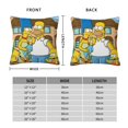 thumbnail image 2 of Simpsons Square Pillow Case Pillow Holder Soft Decorative Pillow Sham Cushion Cases Pillowcase 24"X24", 2 of 7