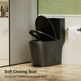 thumbnail image 5 of One-Piece Toilet for Bathrooms,Modern Toilet Elongated Bowl with Soft Close Seat,1.1/1.6 GPF,Black 02, 5 of 8