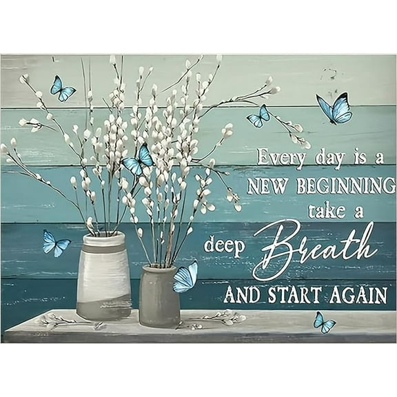 Diamond Art Kits for Adults,5D Inspirational Diamond Painting DIY Flower Diamond Art Diamond Painting Kits for Adult,Round Full Drill Diamonds, Diamond Art Kits for Home Decor-12x16inch