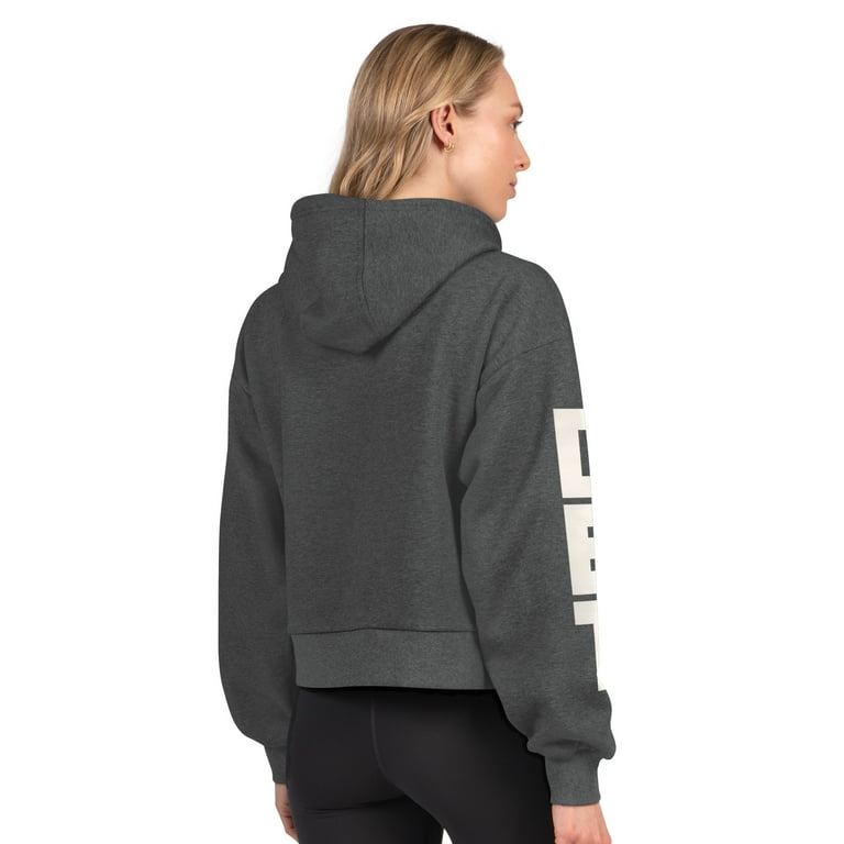 Women's Starter Heather Charcoal Detroit Lions Star Player Cropped