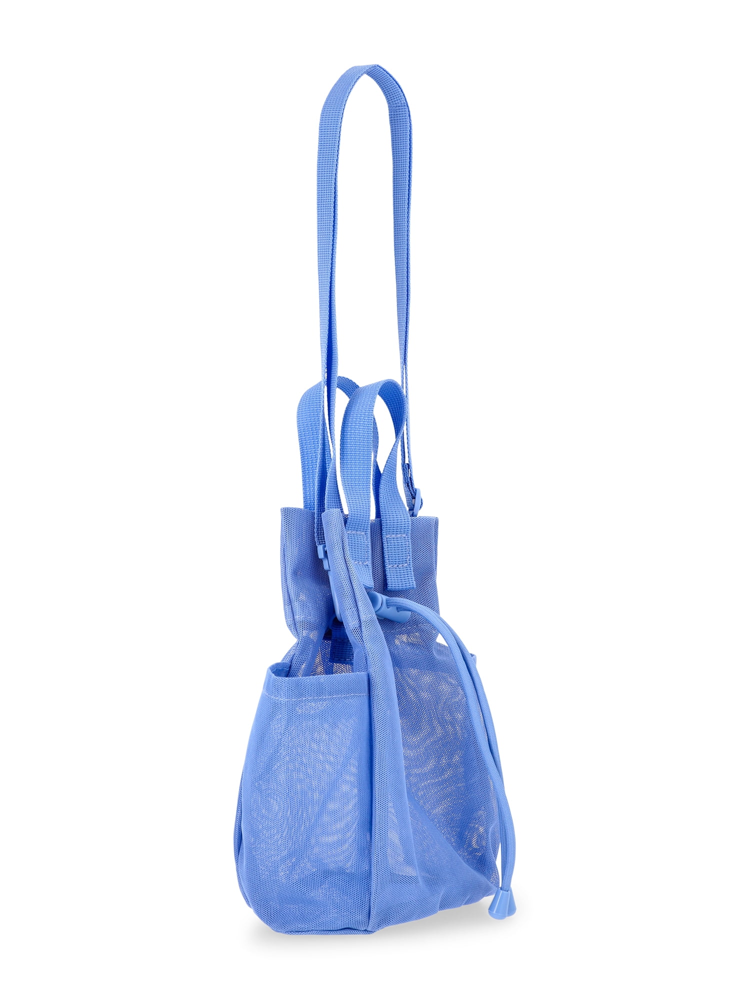 No Boundaries Women's Drawstring Crossbody, Blue