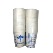 50 Graduated Medicine Solo Paper Cups 3 oz for Epoxy Resin, Polyester Resin, Paints