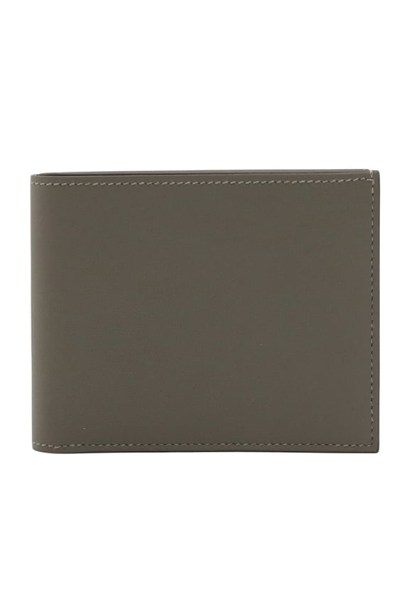 Pre-Owned HERMES Citizen Twill Compact Bi-fold Wallet in Swift Leather and Silk,...