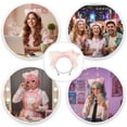 thumbnail image 4 of Yvsxxv 1Pc White Pink Lace Bow Cat Ear Headband Hair Accessories, 4 of 7
