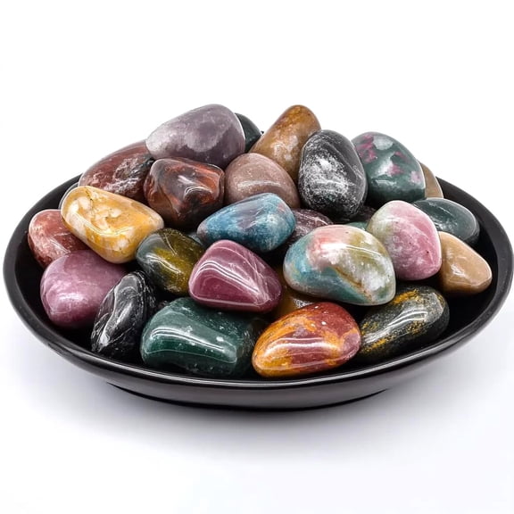 Firefly Hope 1.1lb Bulk Natural Multicolor Healing Crystals, Tumbled Polished Irregular Crystal Stones