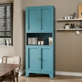 thumbnail image 7 of CHSHIN 69"H Modern Metal Pantry Storage Cabinet with Shelves for Home,Kitchen,Blue(Width:27.6"), 7 of 7