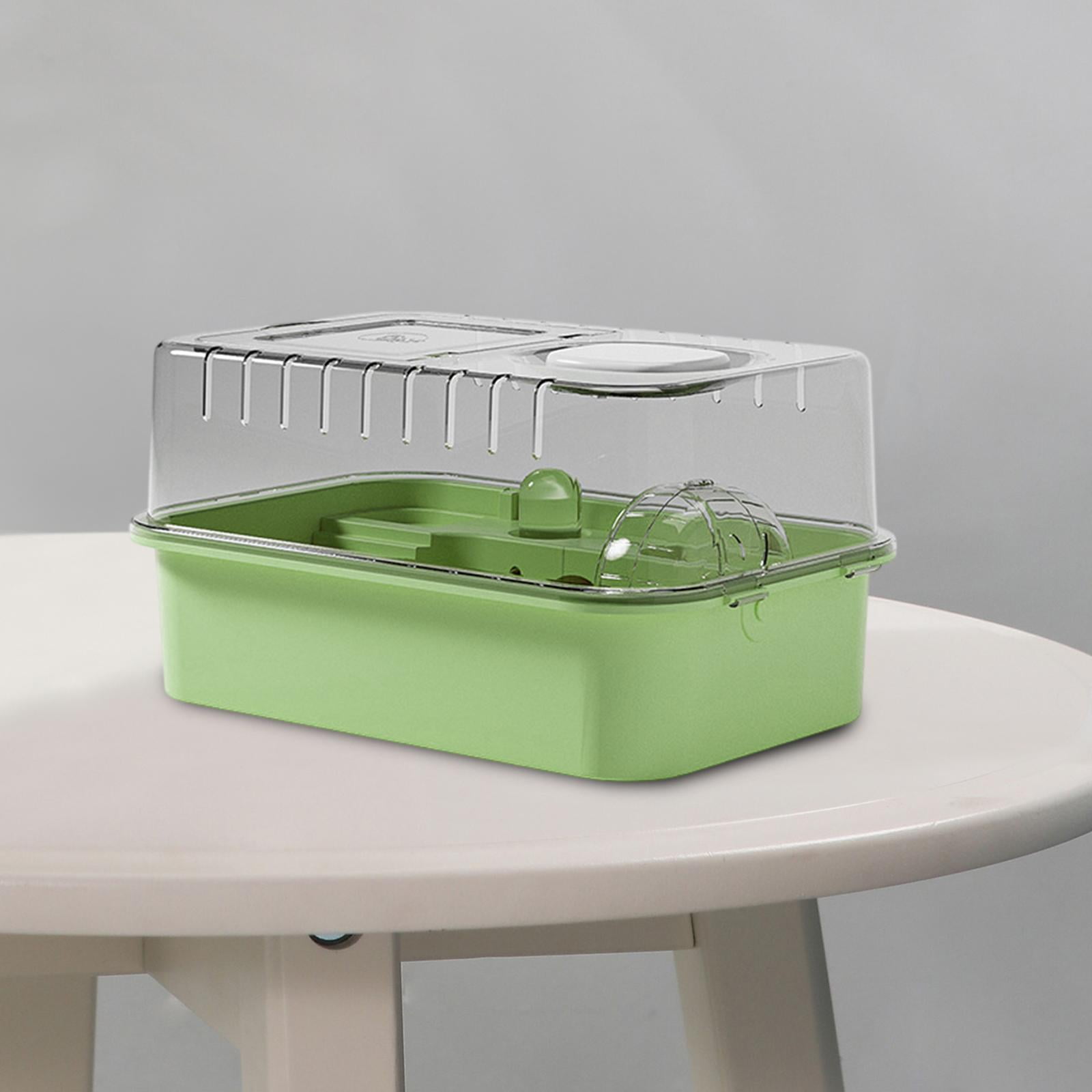 Bothyi Hamster Cage Clear Portable Small Animal Cage for Bunny Guinea Pigs Hedgehog green