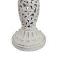 thumbnail image 4 of Benjara Niam Bird Bath Sculpture- 26" Weathered White Scrolled Resin, 4 of 6