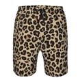 thumbnail image 4 of Kdxio Leopard Print-1 Pattern Mens Casual Shorts - Drawstring Summer Beach Sports Shorts for Men, 4 of 9