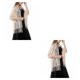thumbnail image 2 of Guardurnaity Mantón de tela para mujer, portátil, reutilizable, lavable, encaje decorativo, transpirable, elegante, para oficina, baile, niñas, Beige 2piezas, 2 of 6