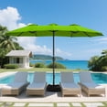 thumbnail image 4 of 13ft Patio Umbrella with Base,Double Sided Outdoor Large Rectangular Patio Umbrella with Crank Handle, for Lawn Garden,Home,Outdoor Activities, 4 of 8