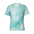 thumbnail image 3 of Naloa Blue Marble Men's T-Shirt Sport T-shirt Men's Basic Tee Casual Men's Shirt, Round Neck, Short Sleeves - X-Large, 3 of 5