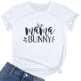 thumbnail image 4 of WEAIXIMIUNG T-Shirt Imprimé Lapin de Pâques pour Femmes Manches Courtes Col Rond Haut Décontracté Slim, 4 of 4