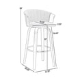 thumbnail image 6 of Home Square 30 Inch Fabric Barstool in Light Gray and Black - Set of 3, 6 of 6
