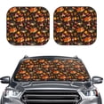 thumbnail image 2 of Rateoe Autumn Hedgehog and Fox Cute Pattern 2 Piece Car Windshield Sun Shade Foldable | Front Windshield Shade for Sun, Heat and UV Rays | Sunshade for Car Front Window-Medium, 2 of 6