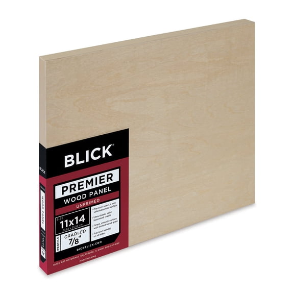 Blick Premier Wood Panel - 11" x 14", 7/8" Traditional Profile, Cradled