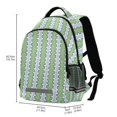 thumbnail image 2 of FORMRS Kids School Backpack Elementary Student Unisex Travel Bookbag with Reflective Stripes, Green Stripe Pattern, 2 of 7