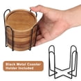 thumbnail image 4 of Set de posavasos Renawe de madera rústica de acacia con soporte x8, 4 of 7