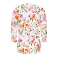 thumbnail image 7 of Yuanlook Half Sleeve Shirts for Women Casual Crew Neck Fall Tops Dressy Summer Work Blouses Clothes - Pink - M, 7 of 7