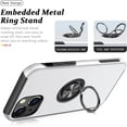 thumbnail image 4 of Shockproof Case for iPhone 14 Plus 6.7'', [Embedded Finger Ring]  Grade Phone Case Cover with Reinforced Metal Stand Kickstand [Support Magnetic Car Holder] for iPhone 14 Plus, Silver, 4 of 14