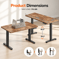 thumbnail image 2 of CHITOOMA 48" x 24" Electric Standing Desk，4 Memory Preset Height Adjustable Sit Stand up Desk with Headphone Hook for Office，Rustic Brown, 2 of 9