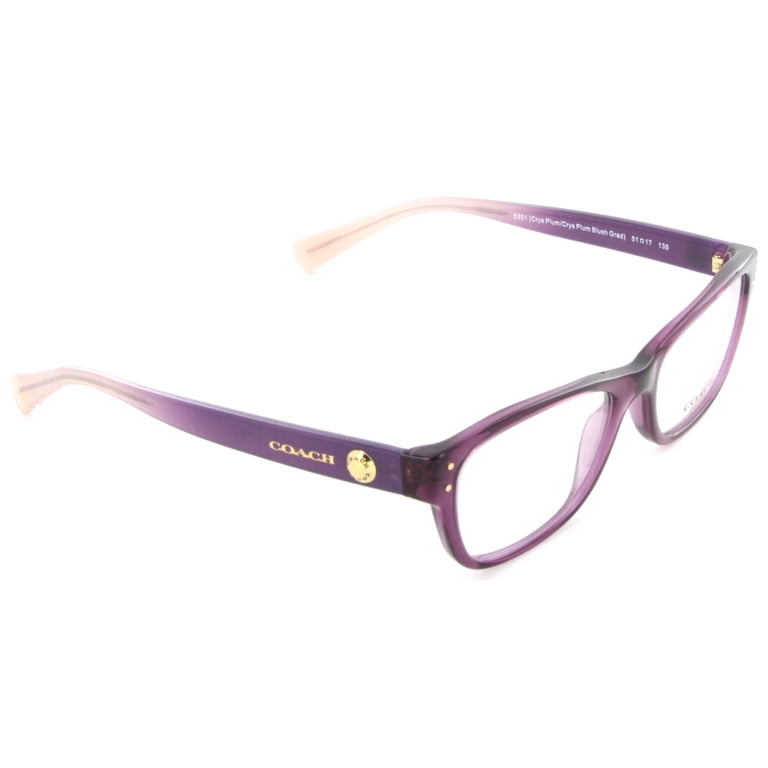 Coach HC6082 Purple Translucent Glasses Eyeglasses Coach HC 6082 5351 Transparent Purple - Walmart.com main image 2